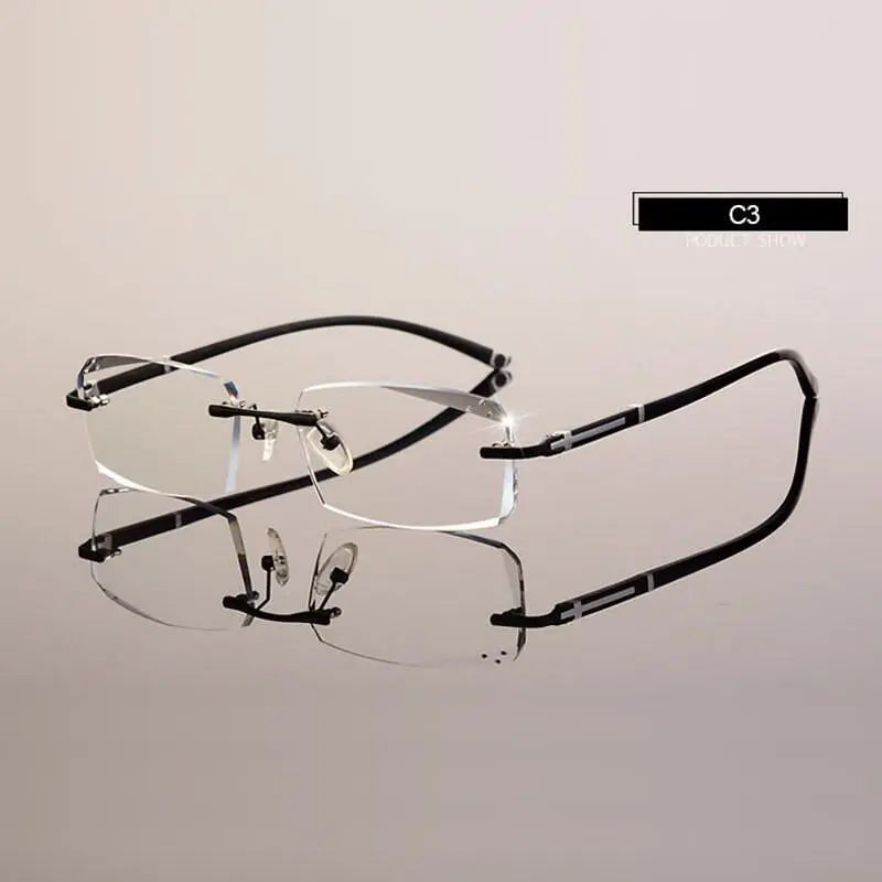 Men's Rimless TR90 Prescription Glasses A001 — view 2 | Rx Spectacle