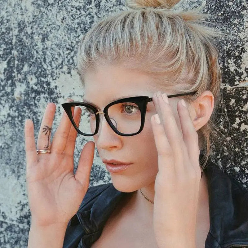 Women's Cat Eye Full Rim Acetate Prescription Glasses 97093 — view 10 | Rx Spectacle