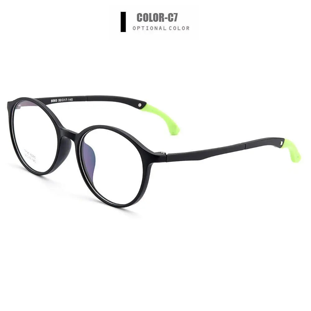 Unisex Round Full Rim TR90 Prescription Glasses M6065 — view 4 | Rx Spectacle