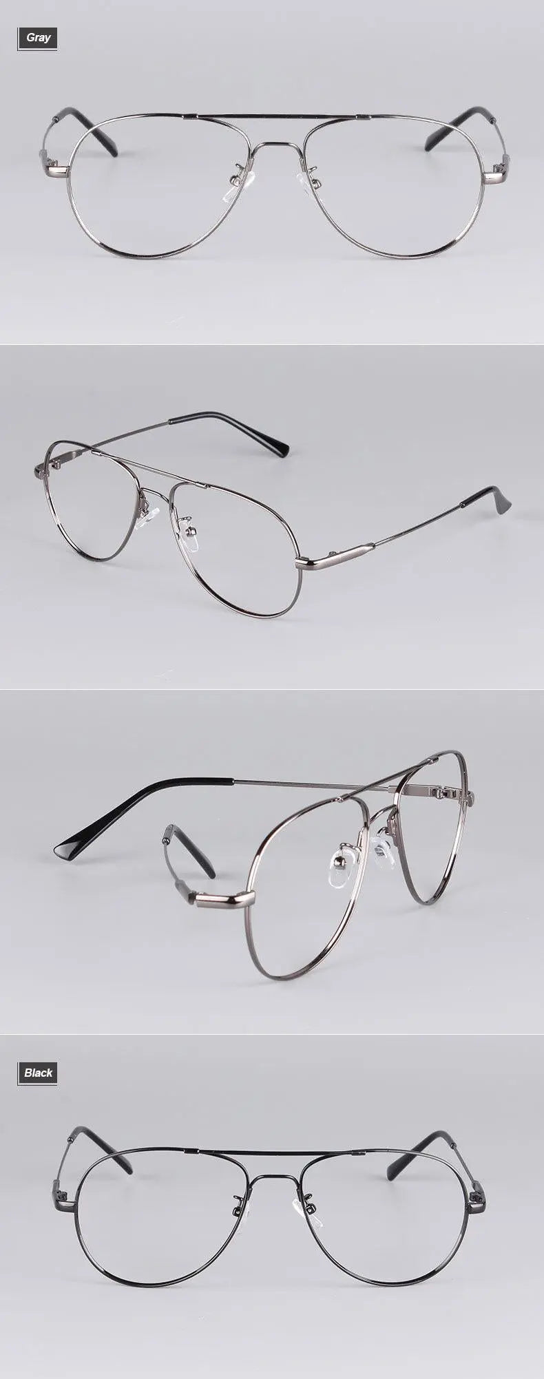 Unisex Oval Full Rim Titanium Double Bridge Prescription Glasses 3028 — view 9 | Rx Spectacle