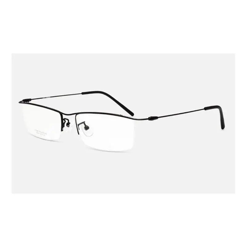 Men's Browline Semi-Rimless Titanium Prescription Glasses 6688 — view 3 | Rx Spectacle