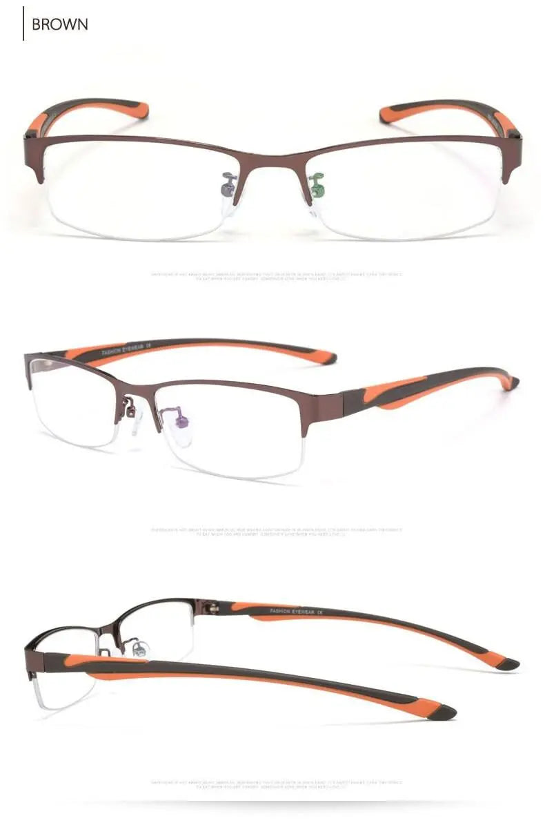Unisex Semi-Rimless Stainless Steel Reading Glasses Xs671 — view 15 | Rx Spectacle