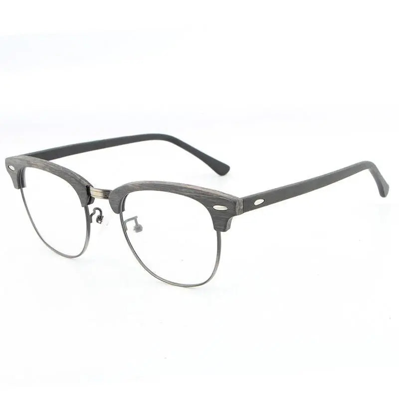 Unisex Round Full Rim Wood Prescription Glasses — view 6 | Rx Spectacle