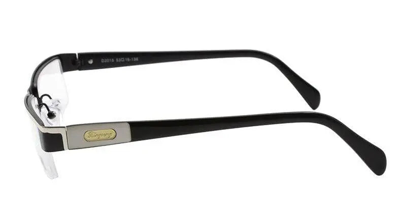 Men's Semi-Rimless Stainless Steel Reading Glasses D2015 — view 9 | Rx Spectacle