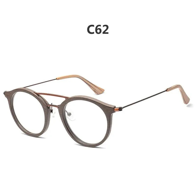 Unisex Round Full Rim Alloy Double Bridge Prescription Glasses 4821 — view 3 | Rx Spectacle