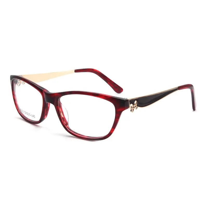 Women's Square Full Rim Acetate Prescription Glasses 91214 — view 4 | Rx Spectacle