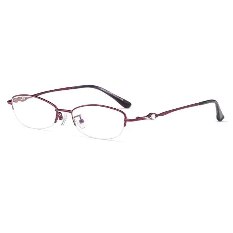 Women's Semi-Rimless Alloy Reading Glasses 3039 — view 9 | Rx Spectacle