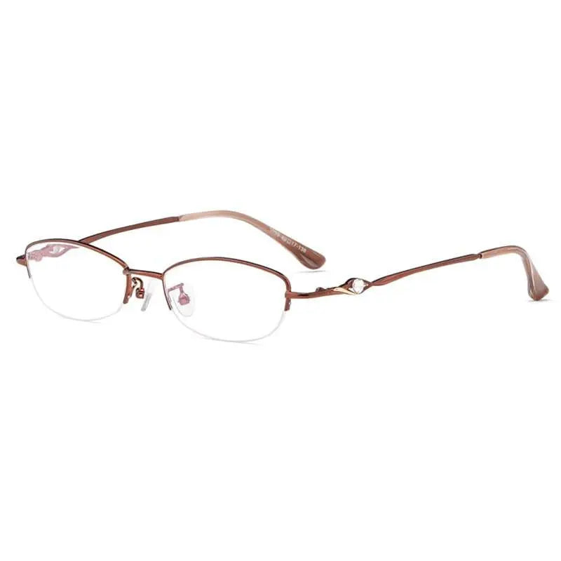 Women's Semi-Rimless Alloy Reading Glasses 3039 — view 8 | Rx Spectacle