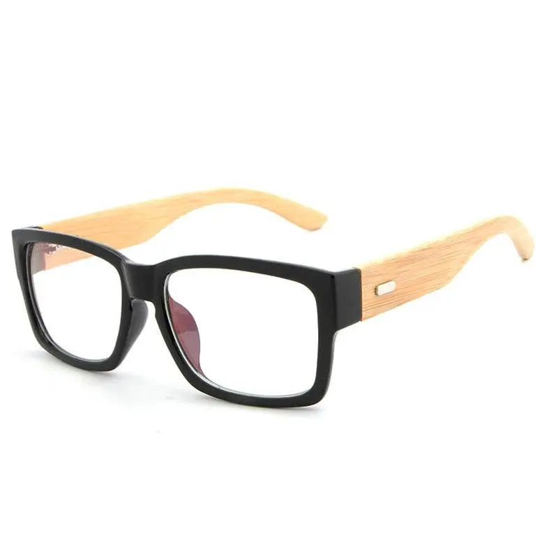 Unisex Rectangular Full Rim Wood Oversized Prescription Glasses 6823 — view 6 | Rx Spectacle
