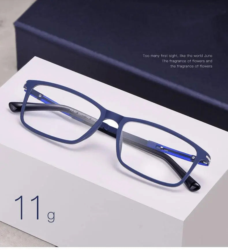Unisex Square Full Rim TR90 Prescription Glasses D006 — view 11 | Rx Spectacle