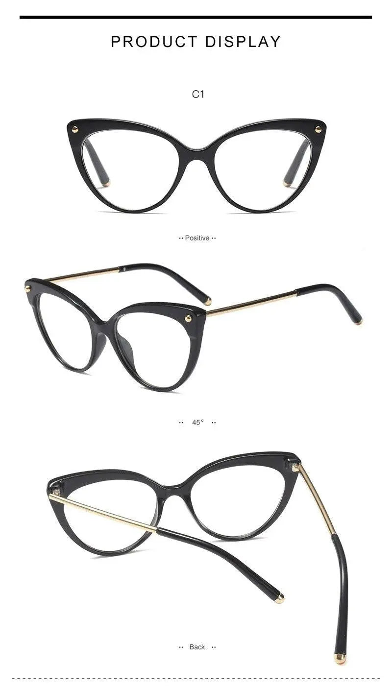 Women's Cat Eye Full Rim Acetate Prescription Glasses 93308 — view 13 | Rx Spectacle