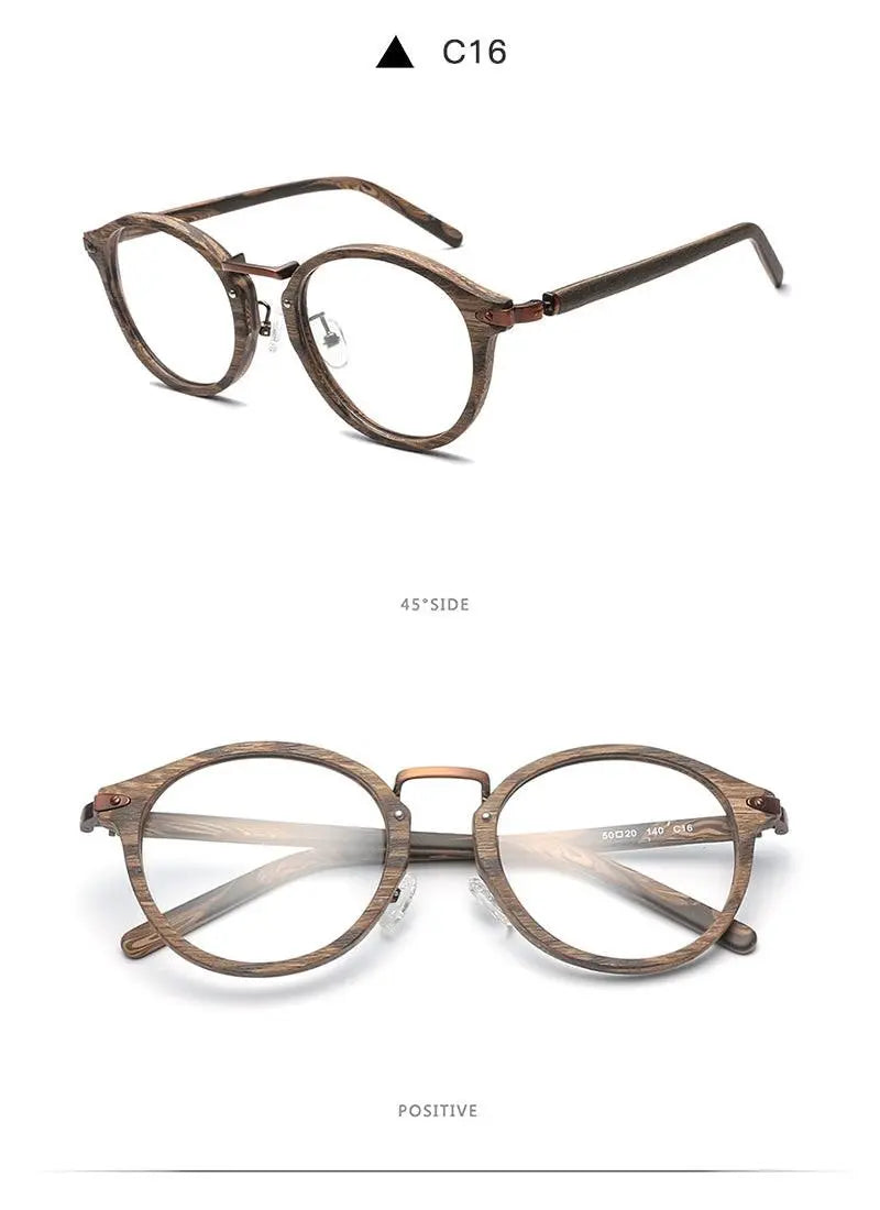 Unisex Round Full Rim Alloy Prescription Glasses Bc06 — view 21 | Rx Spectacle