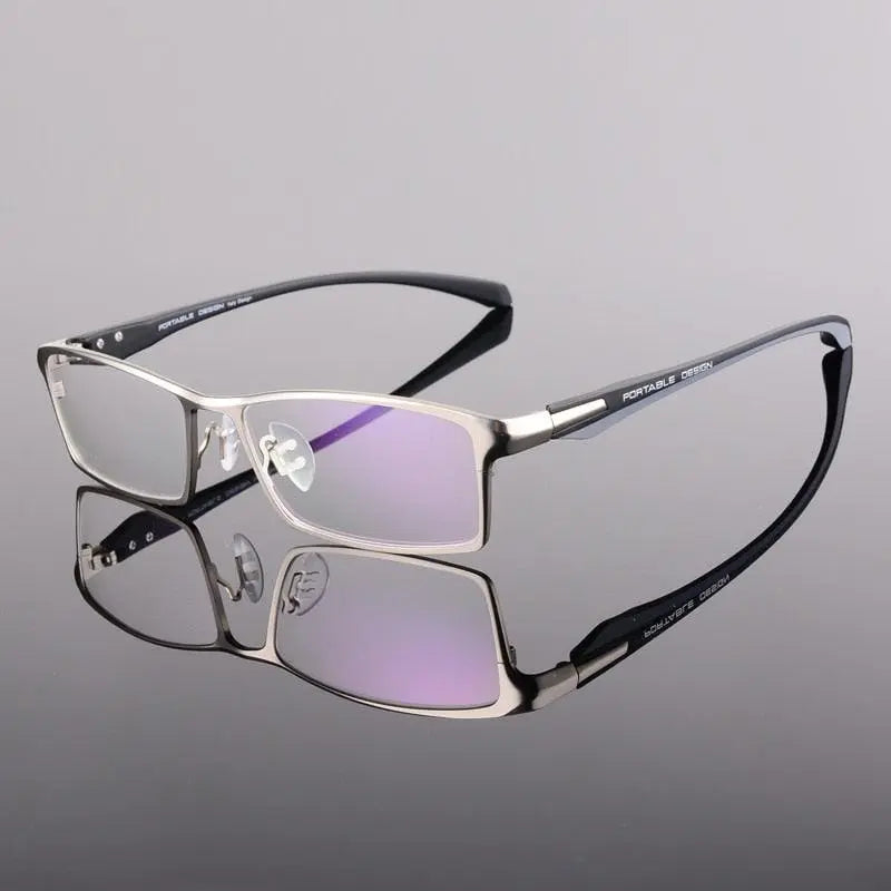 Men's Rectangular Full Rim Acetate Prescription Glasses — view 3 | Rx Spectacle