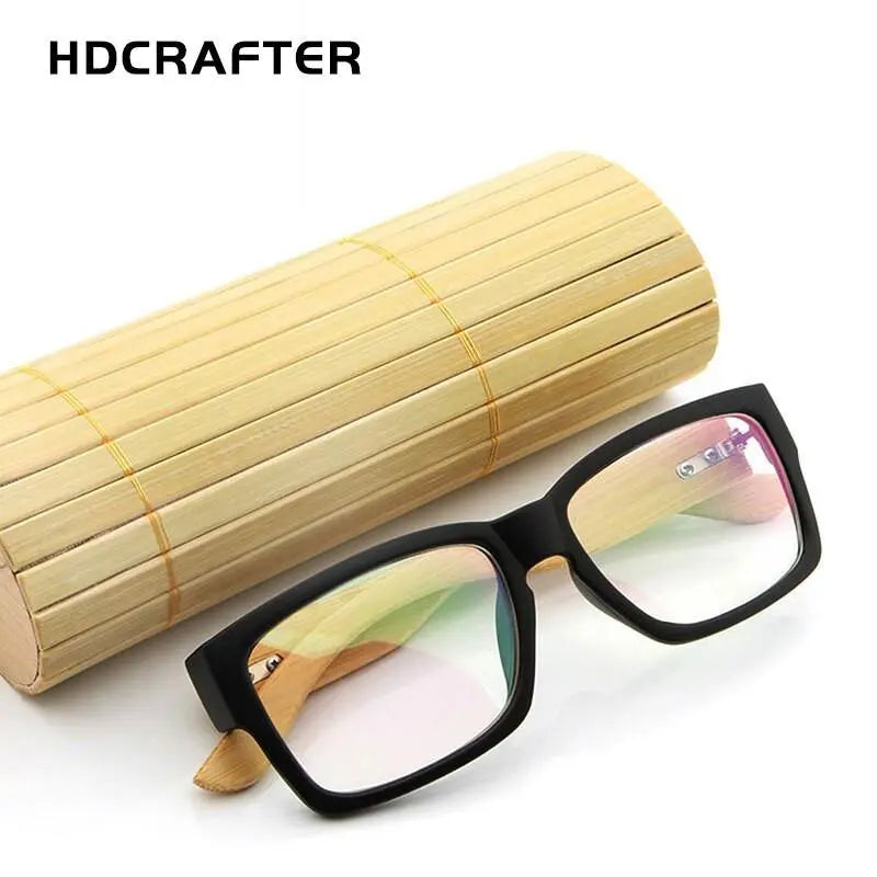 Unisex Rectangular Full Rim Wood Oversized Prescription Glasses 6823 — view 9 | Rx Spectacle