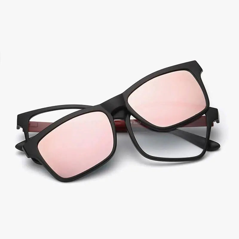 Unisex Square Full Rim Clip-On Prescription Glasses 2202 — view 20 | Rx Spectacle