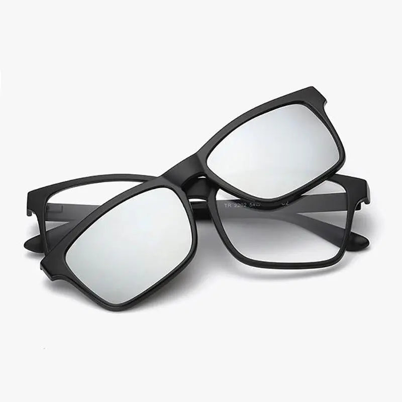 Unisex Square Full Rim Clip-On Prescription Glasses 2202 — view 21 | Rx Spectacle