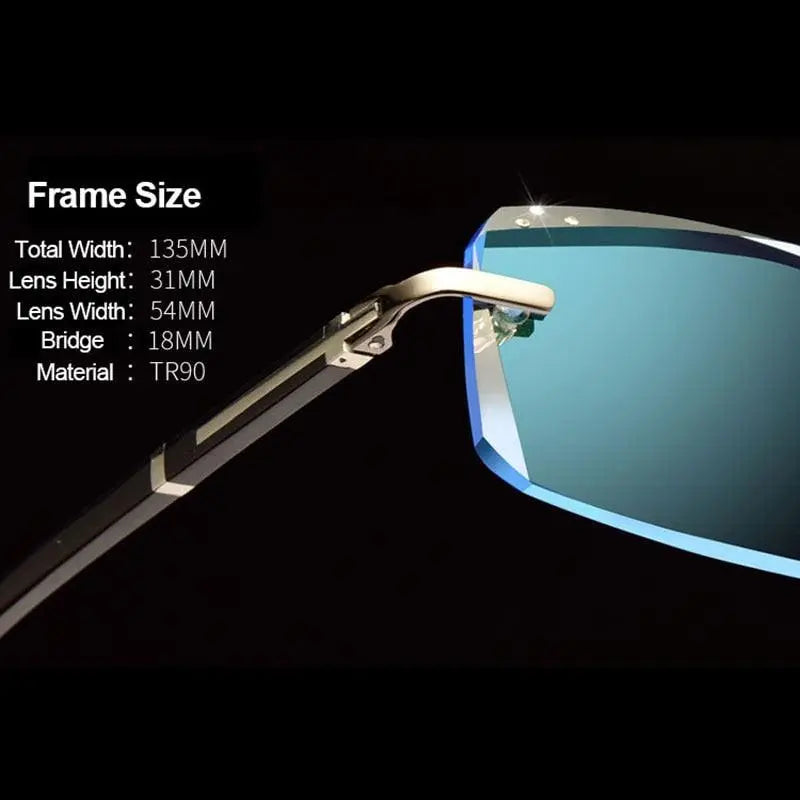 Men's Rimless TR90 Prescription Glasses A001 — view 6 | Rx Spectacle