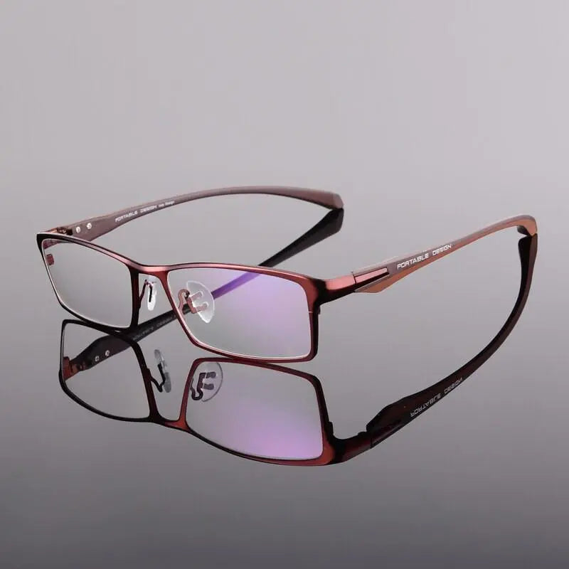 Men's Rectangular Full Rim Acetate Prescription Glasses — view 10 | Rx Spectacle