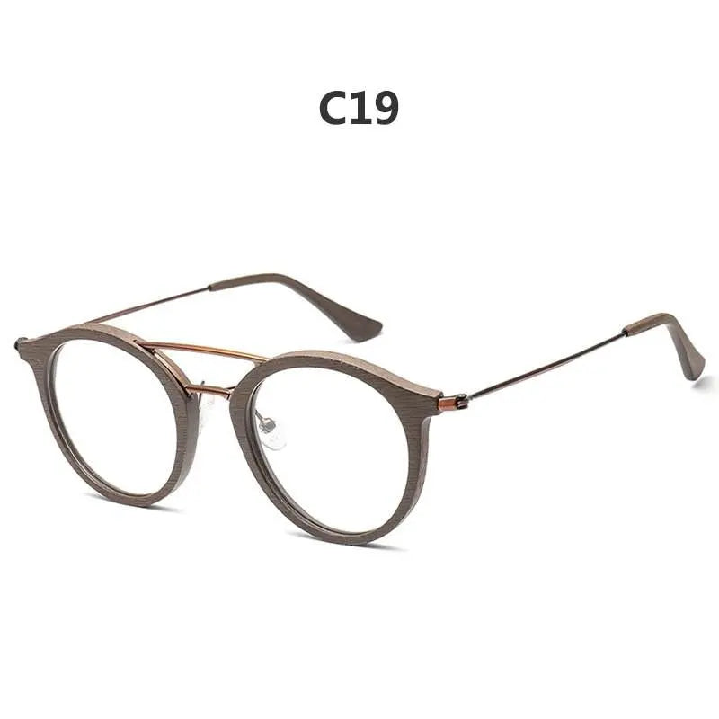 Unisex Round Full Rim Alloy Double Bridge Prescription Glasses 4821 — view 10 | Rx Spectacle
