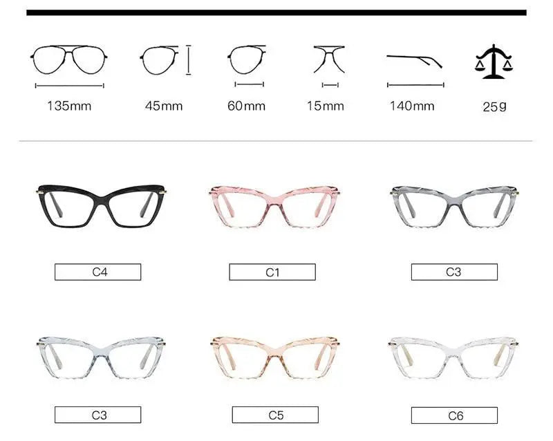 Women's Cat Eye Full Rim Acetate Prescription Glasses 97533 — view 12 | Rx Spectacle