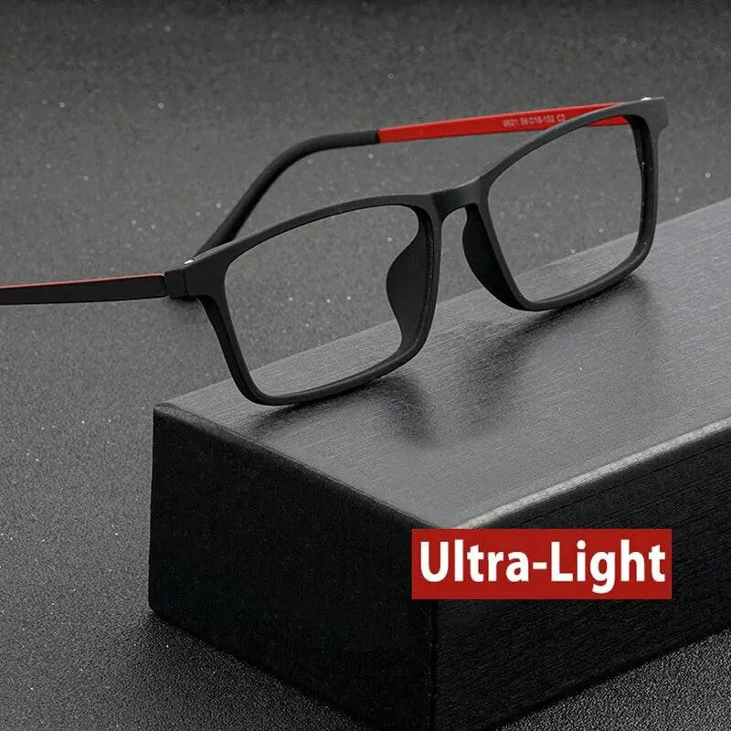 Unisex Rectangular Full Rim Titanium Prescription Glasses 9821 — view 3 | Rx Spectacle