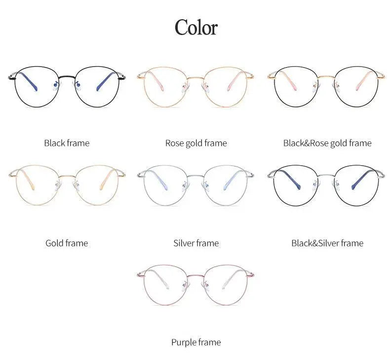 Unisex Round Full Rim Alloy Prescription Glasses 29167 — view 15 | Rx Spectacle
