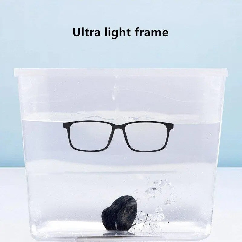 Men's Square Full Rim Titanium Prescription Glasses 8838 — view 3 | Rx Spectacle