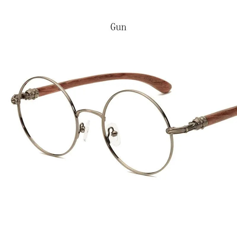 Unisex Round Full Rim Titanium Prescription Glasses 7573 — view 8 | Rx Spectacle