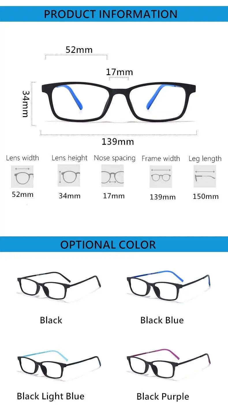 Unisex Full Rim Titanium Prescription Glasses 8802 — view 11 | Rx Spectacle