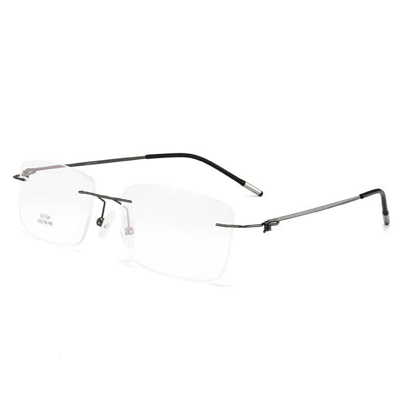Men's Rimless Alloy Screwless Prescription Glasses S1704 — view 4 | Rx Spectacle