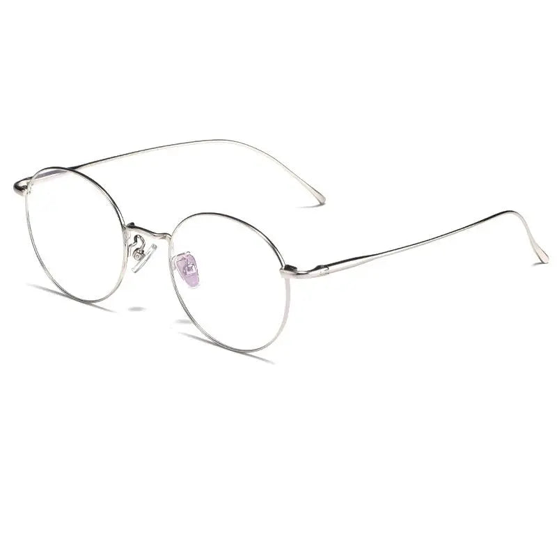 Unisex Round Full Rim Titanium Prescription Glasses 3216 — view 6 | Rx Spectacle