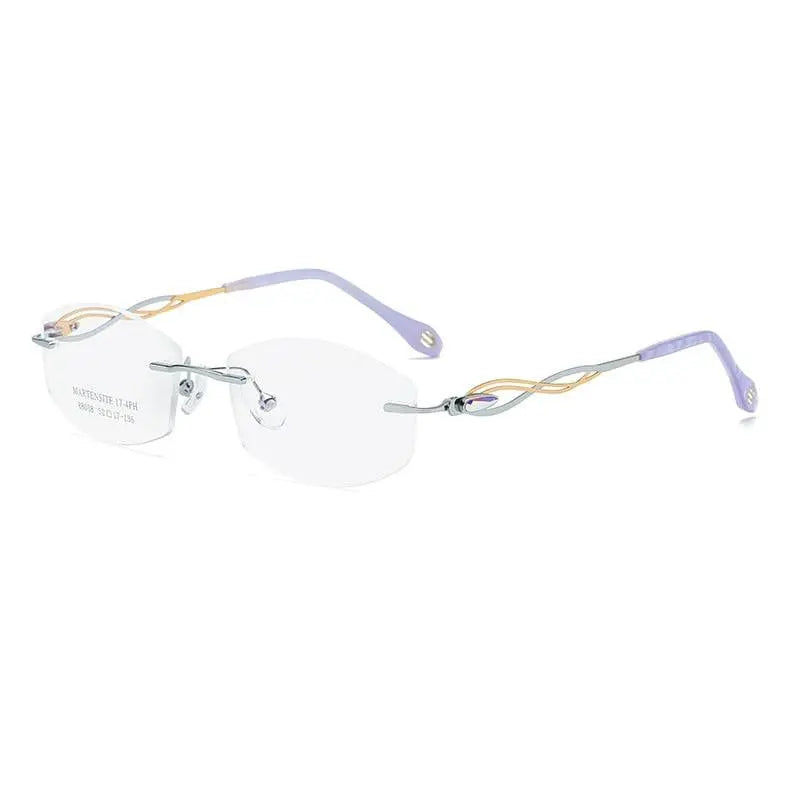 Women's Rimless Titanium Prescription Glasses 88038 — view 10 | Rx Spectacle