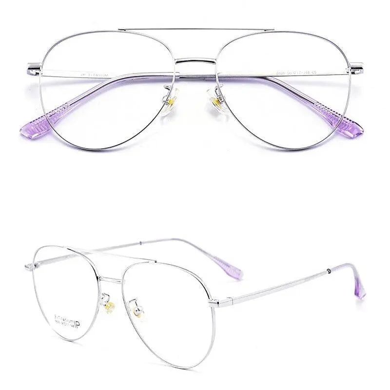 Unisex Full Rim Titanium Double Bridge Prescription Glasses 8826 — view 8 | Rx Spectacle