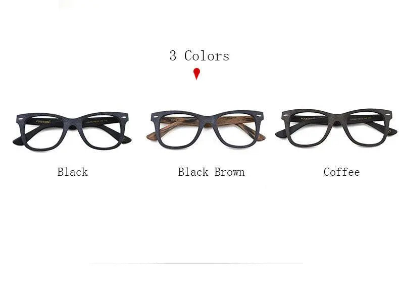 Men's Round Full Rim Wood Prescription Glasses Ps6099 — view 9 | Rx Spectacle