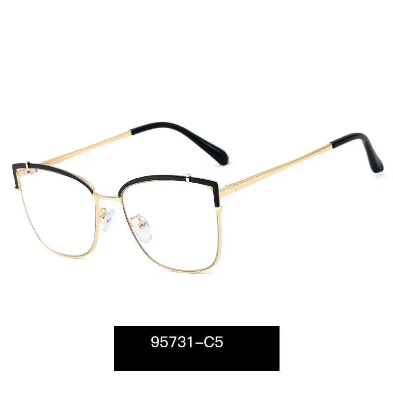 Women's Cat Eye Full Rim Alloy Prescription Glasses 95731 — view 6 | Rx Spectacle