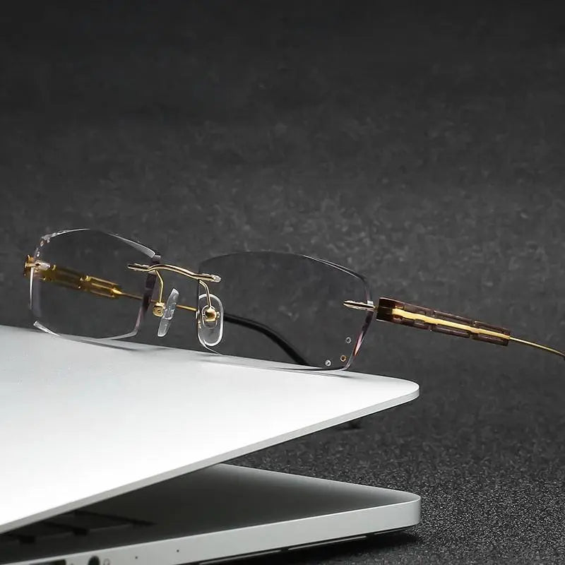 Unisex Rimless Titanium Prescription Glasses 2937 — view 1 | Rx Spectacle