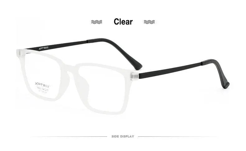 Unisex Square Full Rim Titanium Prescription Glasses — view 18 | Rx Spectacle