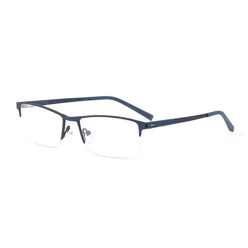 Unisex Square Semi-Rimless Alloy Prescription Glasses 8839 — view 5 | Rx Spectacle