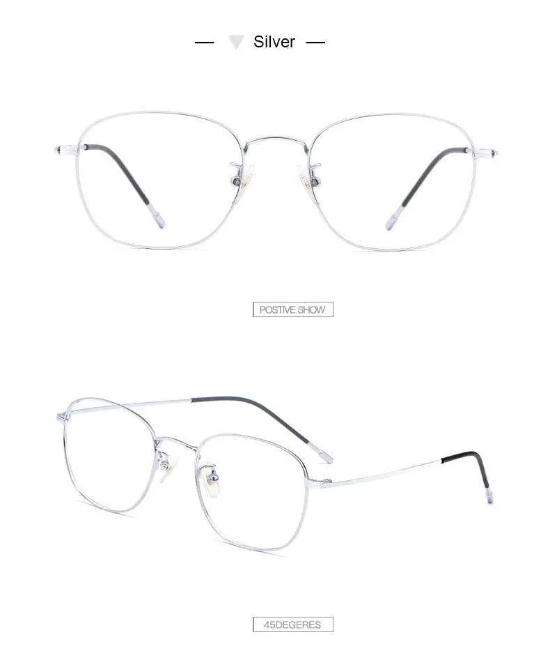Unisex Round Full Rim Titanium Prescription Glasses 8822x — view 15 | Rx Spectacle