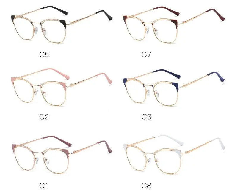 Unisex Cat Eye Full Rim Alloy Prescription Glasses L95537 — view 14 | Rx Spectacle