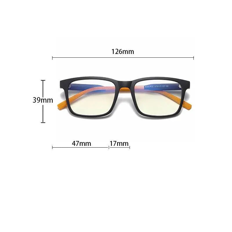 Unisex Square Full Rim TR90 Prescription Glasses 5105 — view 3 | Rx Spectacle