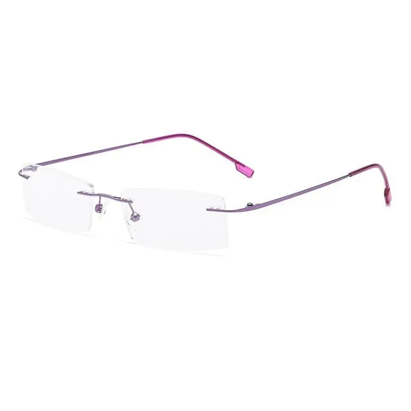 Unisex Rimless Titanium Prescription Glasses 522 — view 11 | Rx Spectacle