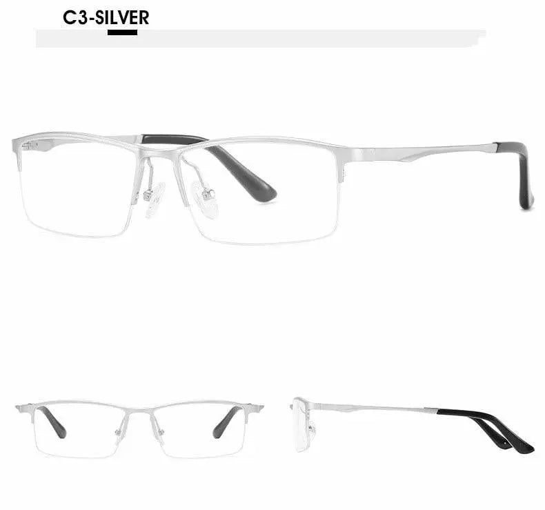 Unisex Semi-Rimless Alloy Prescription Glasses 6297 — view 21 | Rx Spectacle
