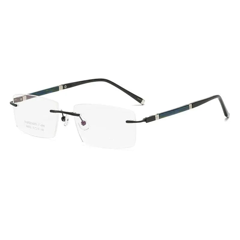 Men's Square Rimless Prescription Glasses 88055 — view 10 | Rx Spectacle