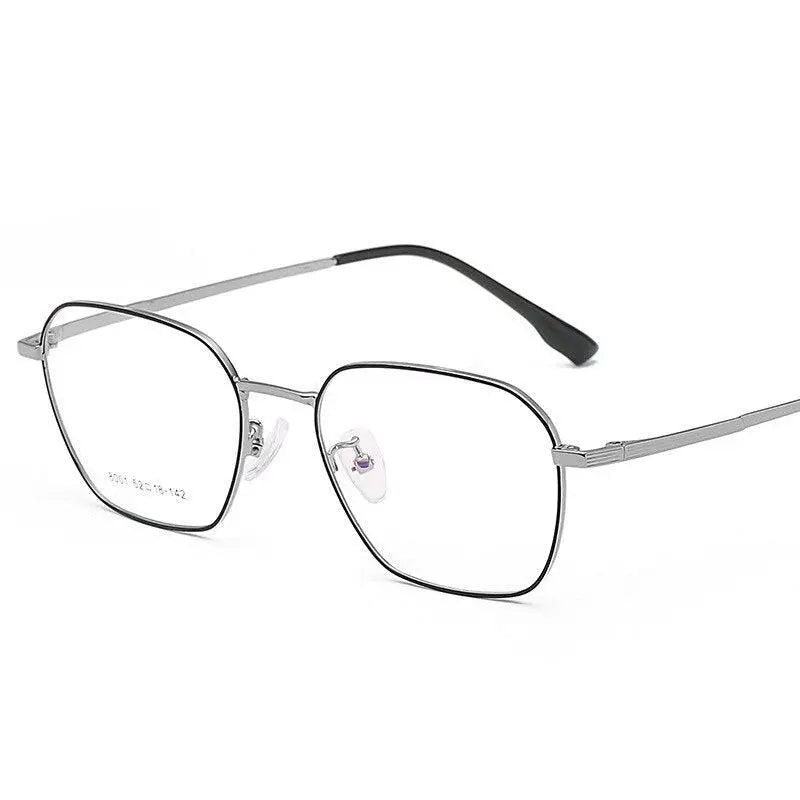 Unisex Square Full Rim Alloy Prescription Glasses 8001 — view 7 | Rx Spectacle