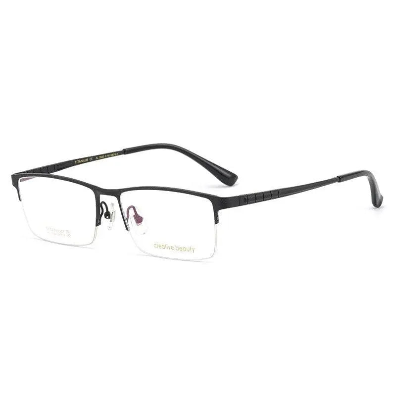 Men's Semi-Rimless Titanium Prescription Glasses Ht1099 — view 6 | Rx Spectacle