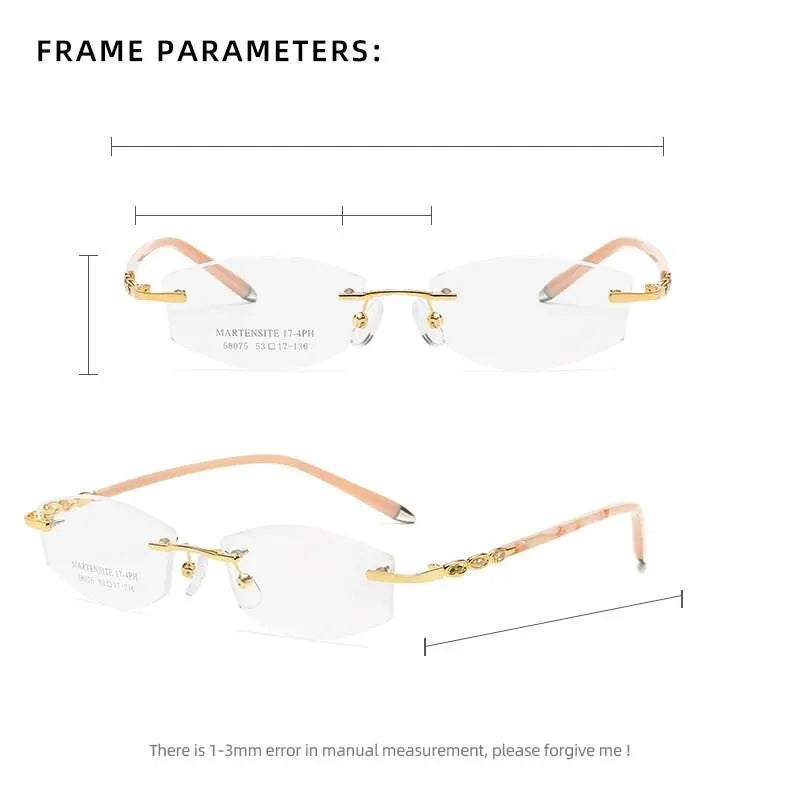 Women's Rimless Prescription Glasses 58075 — view 5 | Rx Spectacle