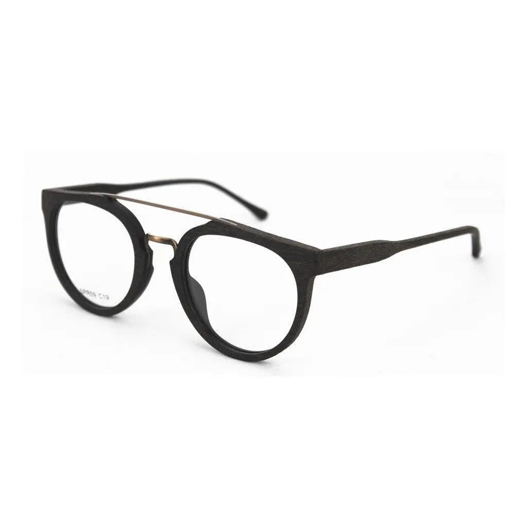 Unisex Round Full Rim Acetate Double Bridge Prescription Glasses Spr09 — view 3 | Rx Spectacle
