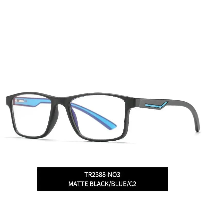 Men's Square Full Rim TR90 Prescription Glasses 2388 — view 10 | Rx Spectacle