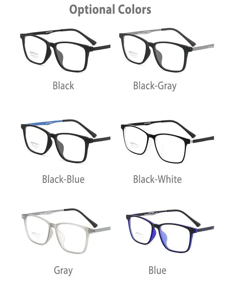 Unisex Square Full Rim Titanium Prescription Glasses 9828 — view 13 | Rx Spectacle